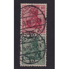ALEMANIA 1917 ESTAMPILLAS SE-TENANT ZUSAMMENDRUCKE USADAS QUE SON MUCHO MAS RARAS MI S5 COMO EL TIPO MAS BARATO 15 EUROS